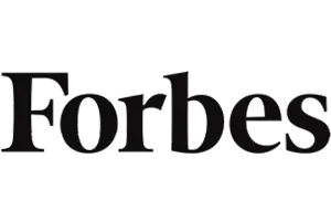 Forbes magazine wordmark in black serif lettering on a transparent background.