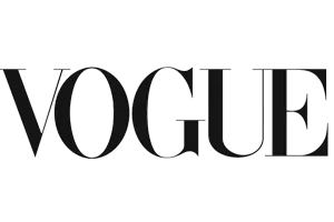 VOGUE magazine wordmark in bold black serif lettering on a transparent background.